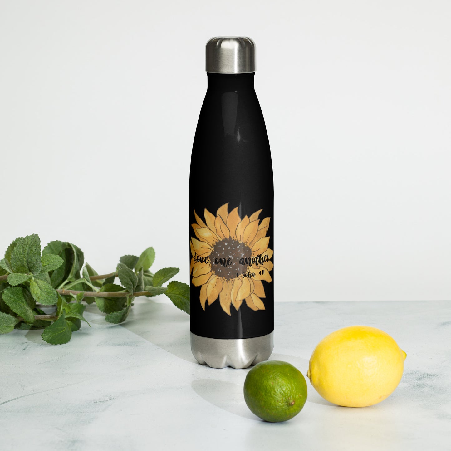 Sunflower Stainless Steel Water Bottle