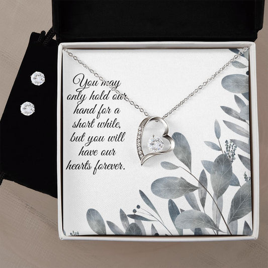 Forever Love necklace and earrings